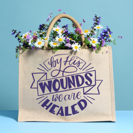 By His Wound Easter SVG